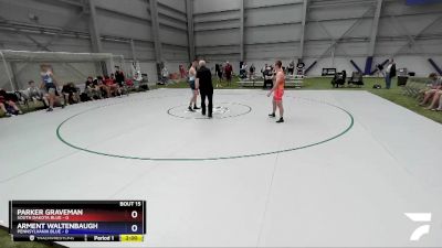 138 lbs Quarters & 1st Wb (16 Team) - Parker Graveman, South Dakota Blue vs Arment Waltenbaugh, Pennsylvania Blue