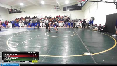 152 lbs Cons. Round 3 - Alan Marquez, Hanford vs Moses Blanco, Westmont