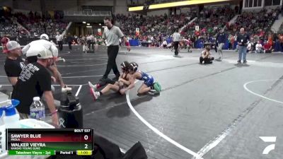 76 lbs Quarterfinal - Walker Vieyra, Kansas Young Guns vs Sawyer Blue, Paola
