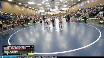 70 lbs Cons. Round 3 - Brody Vuksinick, Timpanogos Wrestling vs Jaxton Xoumphonphackdy, Westlake