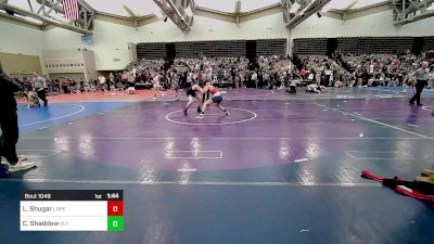 128-H lbs Round Of 32 - Logan Shugar, Lenape vs Charles Shaddow, Olympic