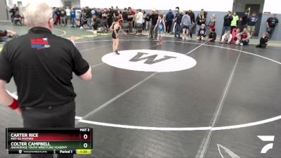 74 lbs Round 2 - Colter Campbell, Anchorage Youth Wrestling Academy vs Carter Rice, Mat-Su Matmen