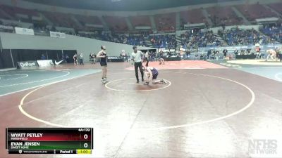 4A-170 lbs Cons. Round 2 - Wyatt Petley, Marshfield vs Evan Jensen, Sweet Home