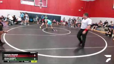 185 lbs Round 2 (6 Team) - Ryan Rainey, Reece Warriors vs Roman Fraser, Spartan Mat Club