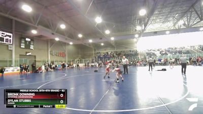 82 lbs Quarterfinal - Bronk Downing, Wyoming Underground vs Dylan Stubbs, Kanab