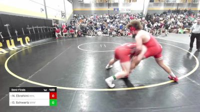 220 lbs Semifinal - Nick Ebrahimi, Berlin vs Drew Schwartz, Branford