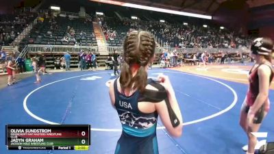 105-110 lbs Round 2 - Olivia Sundstrom, Moorcroft Mat Masters Wrestling Club vs Jadyn Graham, Jackson Hole Wrestling Club