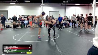 92 lbs Semis (4 Team) - Johnny Brattelli, Rebellion vs Bentley Weaver, NC National Team