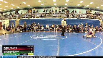 75 lbs Round 3 (4 Team) - Lucas Millspaugh, Bloomington South vs Ryson Williams, Hobart