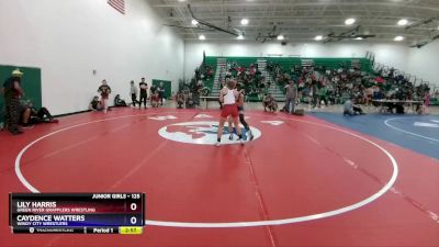 125 lbs 2nd Place Match - Lily Harris, Green River Grapplers Wrestling vs Caydence Watters, Windy City Wrestlers