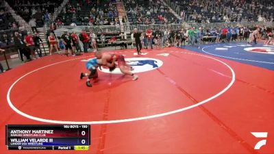 190 lbs Round 1 - Anthony Martinez, Rawlins Wrestling Club vs William Velarde Iii, Lander USA Wrestling