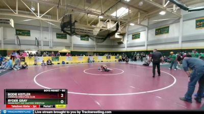 60 lbs Quarterfinal - Ryder Gray, Moorcroft Mat Masters Wrestlin vs Bodie Kistler, Sheridan Wrestling Club