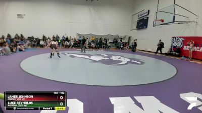 102 lbs Round 1 - James Johnson, Cowboy Kids WC vs Luke Reynolds, Natrona Colts WC