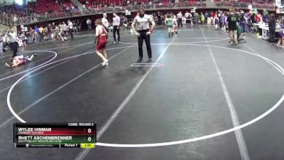 120 lbs Cons. Round 2 - Rhett Aschenbrenner, Scottsbluff Wrestling Club vs Wylee Hinman, Fairbury Matmen