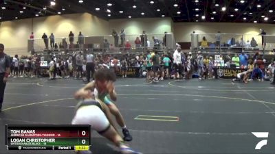 125 lbs Quarterfinals (8 Team) - Logan Christopher, Untouchables Black vs Tom Banas, American Gladiators-Thunder