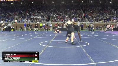 D2-215 lbs Cons. Round 2 - Andrew Dupree, Grosse Pointe North HS vs Shane Dams, Hamilton HS