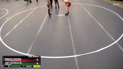 132 lbs Cons. Round 2 - Presley McCrae, Hastings Wrestling Club vs Joey Calvillo Jr., Minnesota