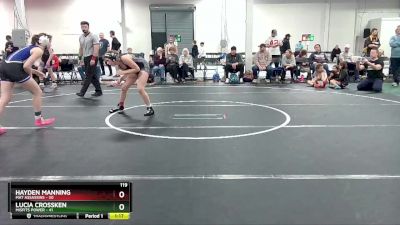 119 lbs Round 5 (6 Team) - Hayden Manning, Mat Assassins vs Lucia Crossken, Misfits Power