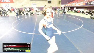 100 lbs Quarterfinal - Kendall Moe, Contenders Wrestling Academy vs Sarah Hammond, Utah