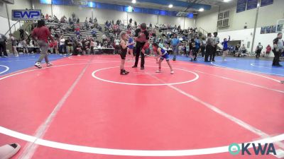 49-52 lbs Rr Rnd 1 - Wrynlee Hauenstein, Pryor Tigers vs Khloe Whitlock, Whitlock Wrestling