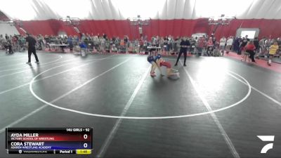 92 lbs Quarterfinal - Ayda Miller, Victory School Of Wrestling vs Cora Stewart, Askren Wrestling Academy