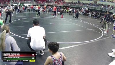 70 lbs Champ. Round 1 - Karter Thompson, Norfolk Jr Wrestling Club vs Sawyer Isaacson, HWA