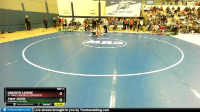 141 lbs Cons. Round 1 - Troy Mock, Elmhurst College vs Andrew LeMire, St. John`s University (Minnesota)