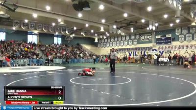 126 lbs Semifinal - Alonzo Brown, Murrieta Mesa vs Jake Hanna, Great Oak