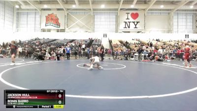 70 lbs Quarterfinal - Jackson Hull, Journeymen Wrestling Club vs Ronin Barro, Club Not Listed