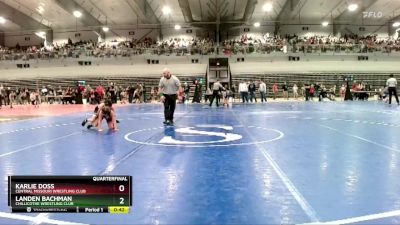 75 lbs Quarterfinal - Colin Sells, Owensville Kids Wrestling Club vs Kingsley Niehouse, Team Central Wrestling Club