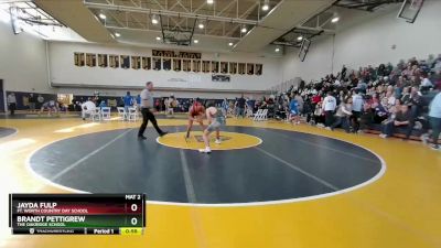 132 lbs Cons. Round 1 - Jayda Fulp, Ft. Worth Country Day School vs Brandt Pettigrew, The Oakridge School