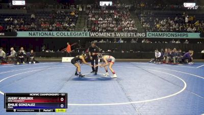 101 lbs Quarterfinal - Emilie Gonzalez, Iowa vs Avery Kibelbek, King University