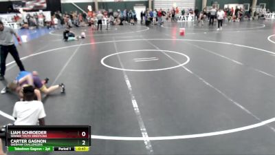 98 lbs Quarterfinal - Carter Gagnon, Sherman Challengers vs Liam Schroeder, Winner Youth Wrestling