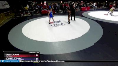 113 lbs Cons. Round 3 - Gavin Calagui, California vs Dominic Bozanic, Gilroy High School Wrestling