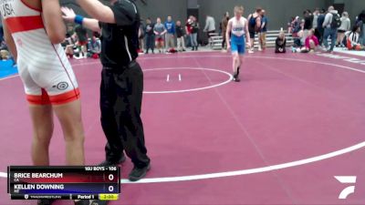 106 lbs Semifinal - Brice Bearchum, CA vs Kellen Downing, MT