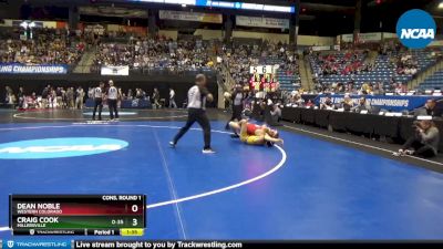 149 lbs Cons. Round 1 - Dean Noble, Western Colorado vs Craig Cook, Millersville