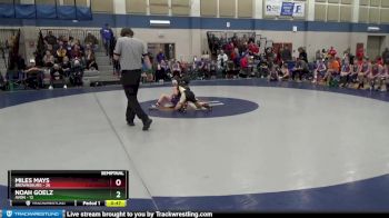 78 lbs Semis (4 Team) - Miles Mays, Brownsburg vs Noah Goelz, Avon