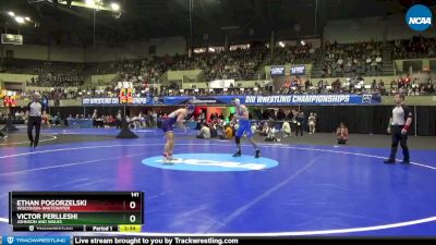 141 lbs Cons. Round 3 - Victor Perlleshi, Johnson And Wales vs Ethan Pogorzelski, Wisconsin-Whitewater