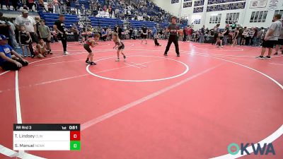 43 lbs Rr Rnd 3 - Tyler Lindsey, Clinton Youth Wrestling vs Stetson Manuel, Newkirk Takedown Club