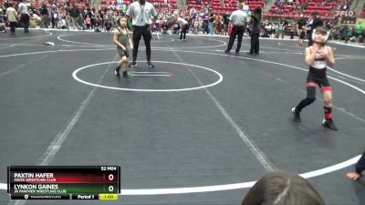 52 lbs Cons. Round 1 - Paxtin Hafer, Maize Wrestling Club vs Lynkon Gaines, Jr Panther Wrestling Club