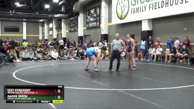 170 lbs Round 1 (16 Team) - Naomi Simon, Female Elite Wrestling vs Izzy Strickert, Braided Brutes Wrestling