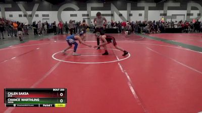 95 lbs Cons. Round 3 - Calen Saksa, RIVE vs Chance Warthling, WESR