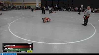 59 lbs Cons. Round 5 - Cohen Utesch, Iowa vs Liam Brent, Simmons Academy Of Wrestling