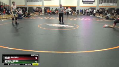 144 lbs Semifinal - Asher Rhoads, Newton vs Braden Doyle, Iowa City, West