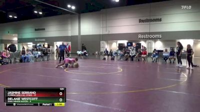 125 lbs Placement Matches (16 Team) - Delanie Westcott, Iowa Minion Nation vs Jasmine Serrano, Florida Girls All Stars