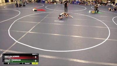 60 lbs Quarterfinals (8 Team) - Kinley Pederson, Lakeville vs Waylon Norris, Northfield