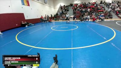 132 lbs Cons. Round 2 - Chase Brown, Saratoga vs Jacoby Wachob, Rocky Mountain