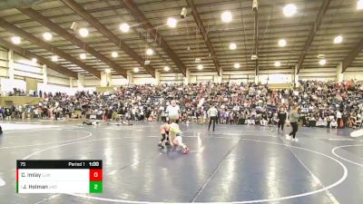 75 lbs Quarterfinal - Jack Holman, JWC vs Cael Imlay, Cedar Jr. Wrestling