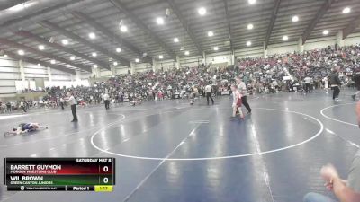 71 lbs Cons. Round 4 - Barrett Guymon, Morgan Wrestling Club vs Wil Brown, Green Canyon Juniors