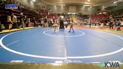 43 lbs Quarterfinal - Monty Daugherty, R.A.W. vs Lainey Davie, Salina Wrestling Club